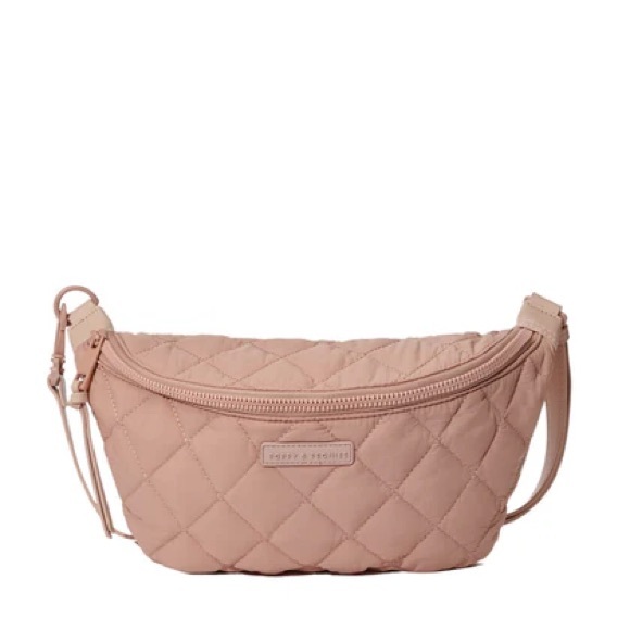 Poppy & Peonies Handbags - Poppy & Peonies Quilted Large Sidekick Blush Dusty Pink Fanny Pack Belt Bag